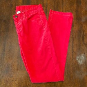 J. Crew Red Corduroy Pants - Size 27